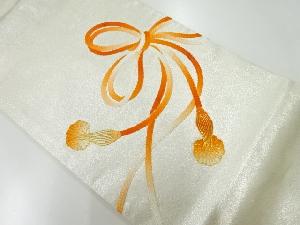 アンティーク　組紐模様刺繍名古屋帯